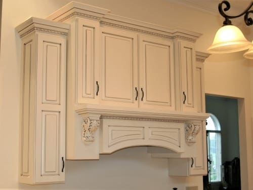 S&W Cabinets range hood and cabinets