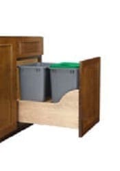 base cabinet electric assist double waste containers