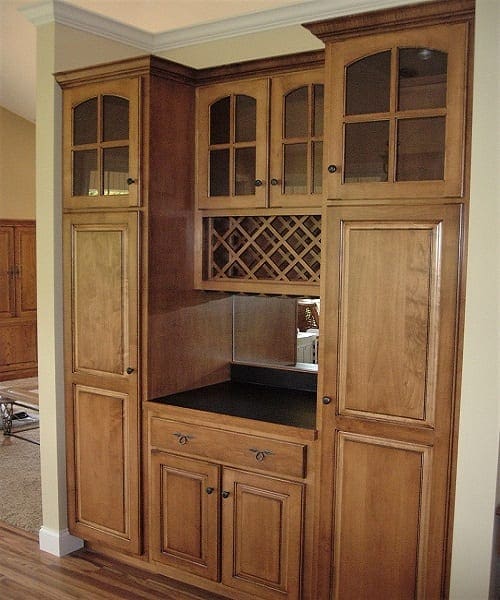 bar and cabinets by S&W Cabinet Co.