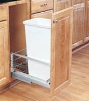 single bottom mount waste container
