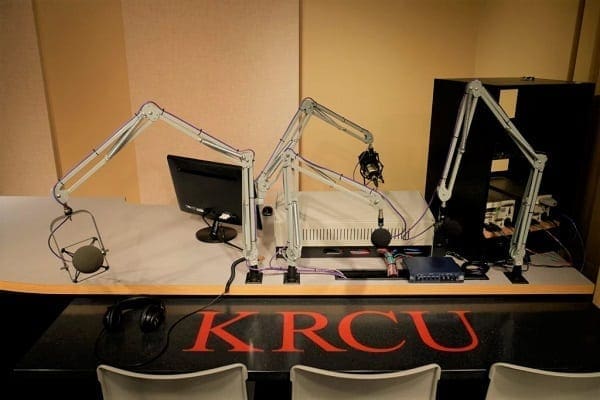 KRCU broadcasting station desk