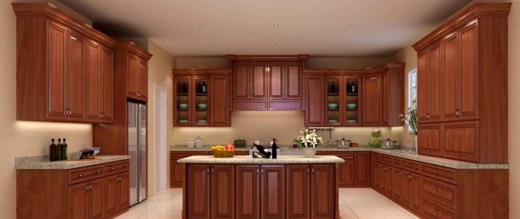 Saratoga Cinnamon kitchen cabinets