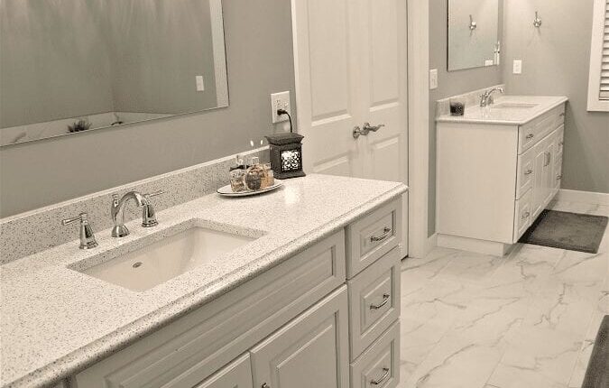 Michael and Christina's Master Bathroom Project by S&W Cabinets